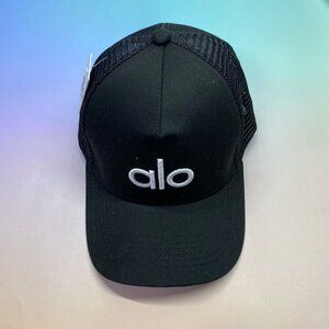 ALO Yoga Embroidered Trucker Hat Mesh Adjustable Snap Closure